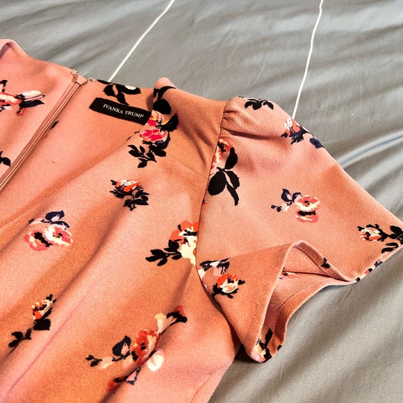 Pink Floral Midi Dress - Picture 3 of 4